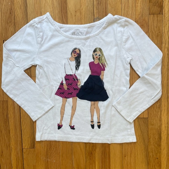 The Children's Place Other - 4/$25 The Children’s Place Girls Long Sleeve Fashionista Graphic T-Shirt Size XS